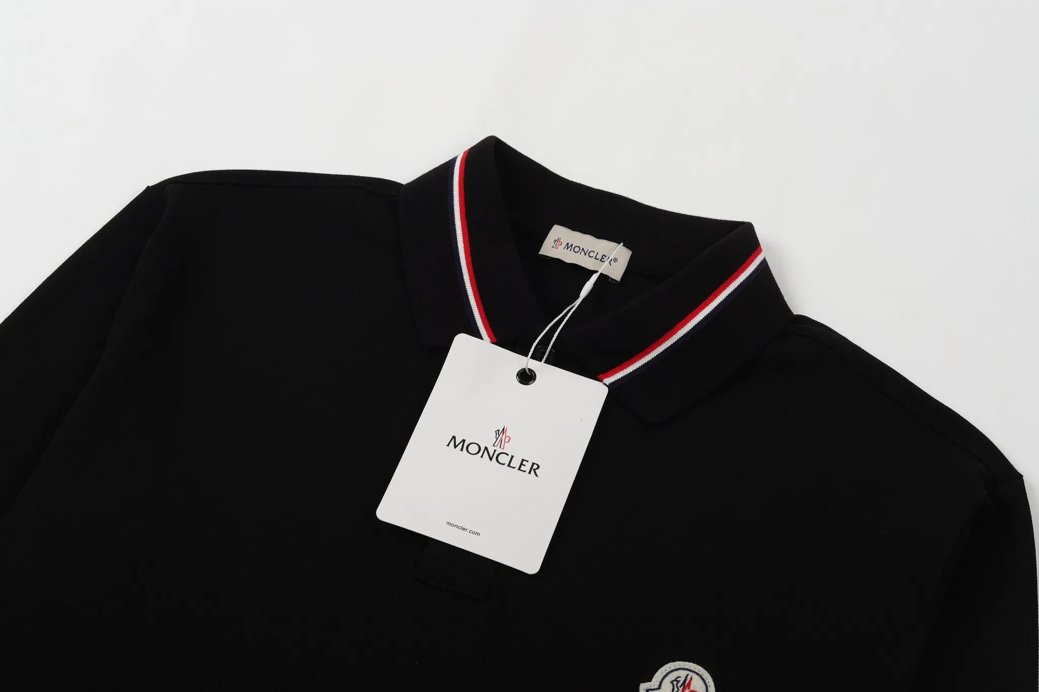 MONCLE *2024AW POLONew Arrival Classic Logo ， Classic ， ， ， 💯 ， ， 100% ， ：Black White Blue Size：M-XXL